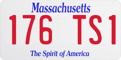 MA license plate 176TS1