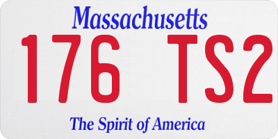 MA license plate 176TS2