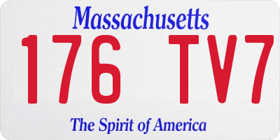 MA license plate 176TV7