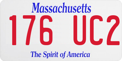 MA license plate 176UC2
