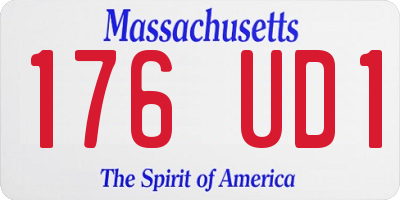 MA license plate 176UD1