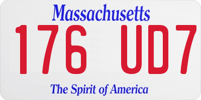 MA license plate 176UD7