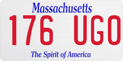 MA license plate 176UG0
