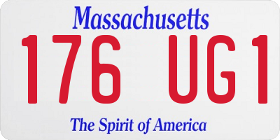 MA license plate 176UG1