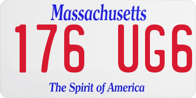 MA license plate 176UG6