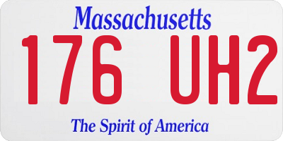 MA license plate 176UH2