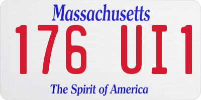 MA license plate 176UI1