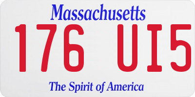 MA license plate 176UI5