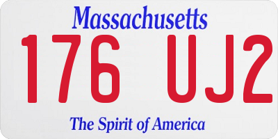 MA license plate 176UJ2