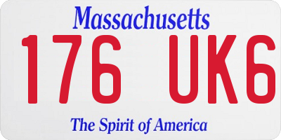 MA license plate 176UK6