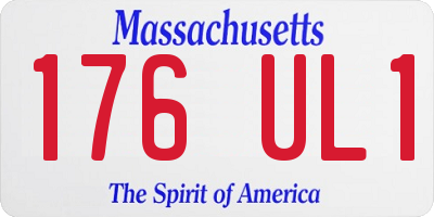 MA license plate 176UL1