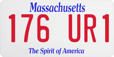 MA license plate 176UR1