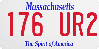 MA license plate 176UR2