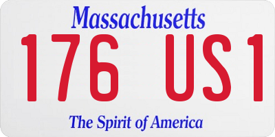 MA license plate 176US1