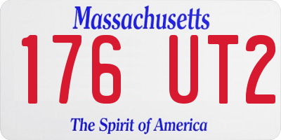 MA license plate 176UT2