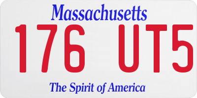 MA license plate 176UT5