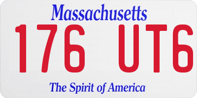 MA license plate 176UT6