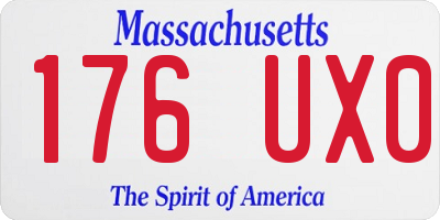 MA license plate 176UX0
