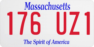 MA license plate 176UZ1