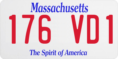 MA license plate 176VD1