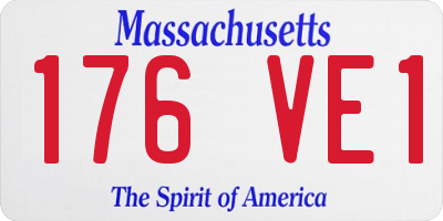 MA license plate 176VE1