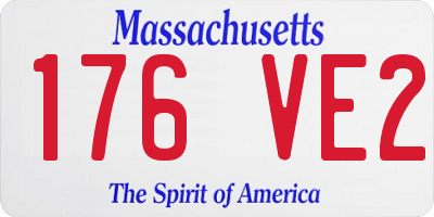 MA license plate 176VE2