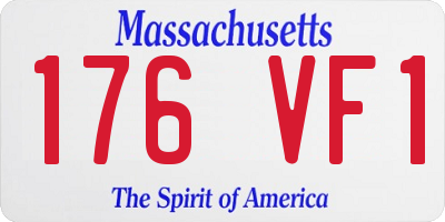 MA license plate 176VF1