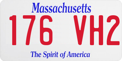 MA license plate 176VH2