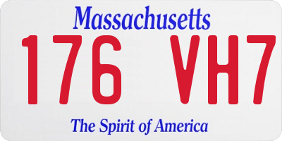 MA license plate 176VH7