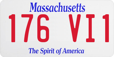 MA license plate 176VI1