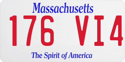 MA license plate 176VI4