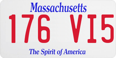 MA license plate 176VI5