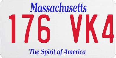 MA license plate 176VK4