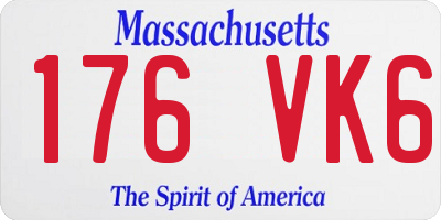 MA license plate 176VK6