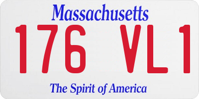 MA license plate 176VL1