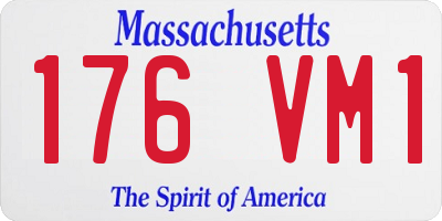 MA license plate 176VM1
