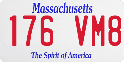 MA license plate 176VM8