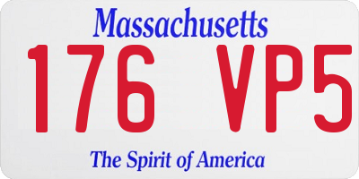 MA license plate 176VP5