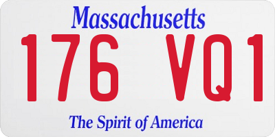 MA license plate 176VQ1