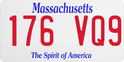 MA license plate 176VQ9