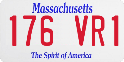 MA license plate 176VR1