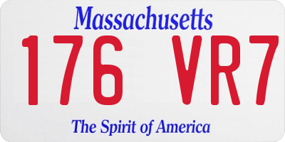 MA license plate 176VR7