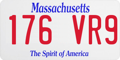 MA license plate 176VR9
