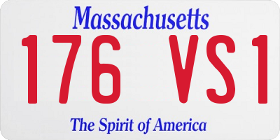 MA license plate 176VS1