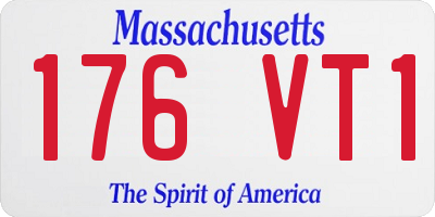 MA license plate 176VT1