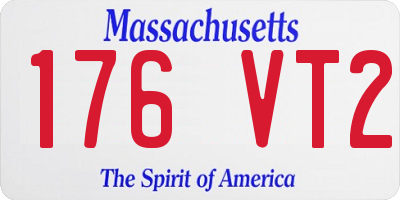 MA license plate 176VT2