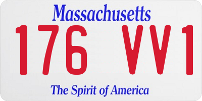 MA license plate 176VV1