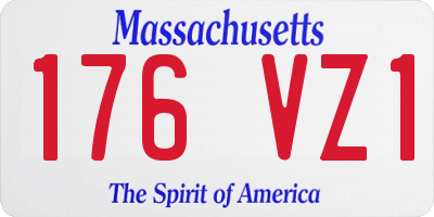 MA license plate 176VZ1