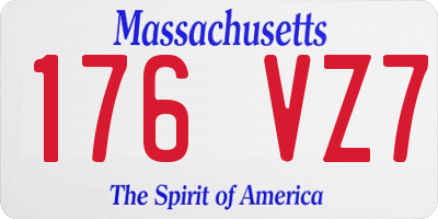 MA license plate 176VZ7