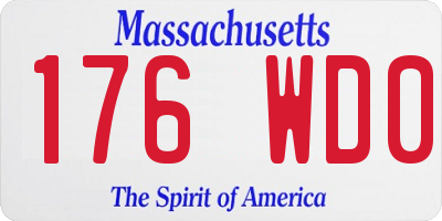 MA license plate 176WD0